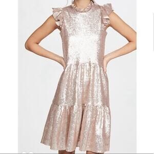 NWT Sea New York Selina Sequin Dress Rose Gold Size 0